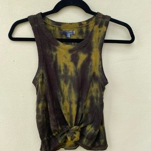 Tie dyed Madewell Audio Knot-front Tank Top. XXS